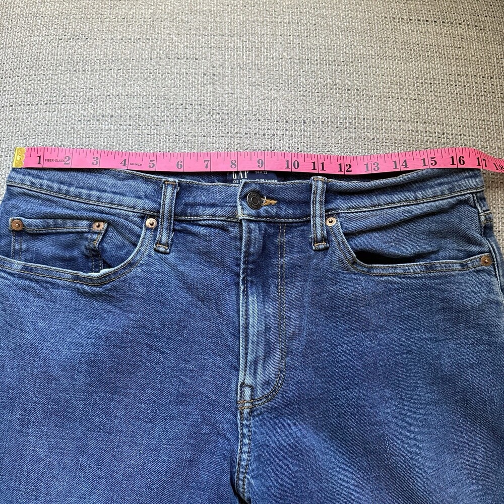 Gap Men’s Slim Taper Jeans Size 33x32 Medium Wash Denim (See Measurements) Emo - Picture 5 of 9